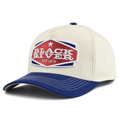 Kappe - Black River Cincinnati Cotton Snapback (Offwhite/Blau)