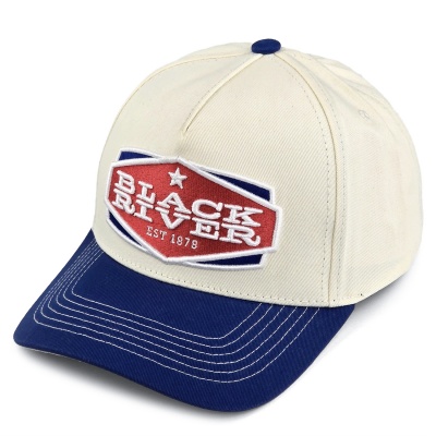 Kappe - Black River Cincinnati Cotton Snapback (Offwhite/Blau)
