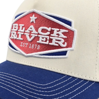 Kappe - Black River Cincinnati Cotton Snapback (Offwhite/Blau)