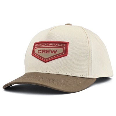 Kappe - Black River Crew Cotton Snapback (cremefarben/khaki)