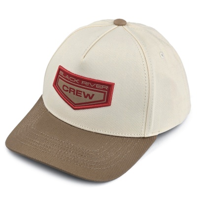 Kappe - Black River Crew Cotton Snapback (cremefarben/khaki)