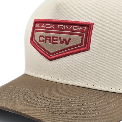 Kappe - Black River Crew Cotton Snapback (cremefarben/khaki)