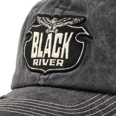 Kappe - Black River Eagle Washed Trucker (schwarz/creme)