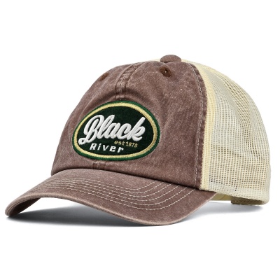 Kappe - Black River Eugene Washed Trucker (braun/creme)