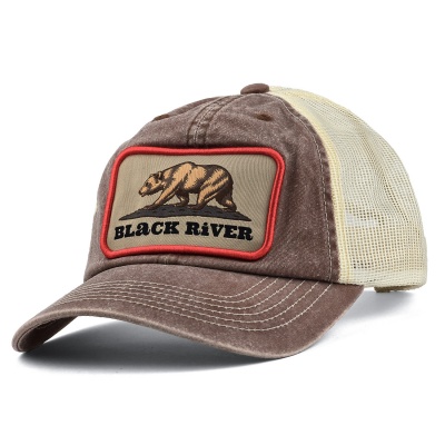 Kappe - Black River Grizzly Washed Trucker (braun/creme)