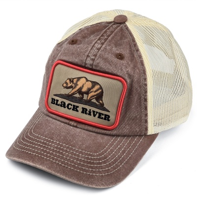 Kappe - Black River Grizzly Washed Trucker (braun/creme)