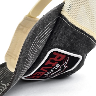 Kappe - Black River Hare Washed Trucker (schwarz/creme)