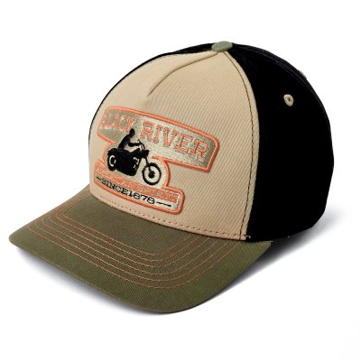 Kappe - Black River Motorcycle Trucker (beige/schwarz/grün)
