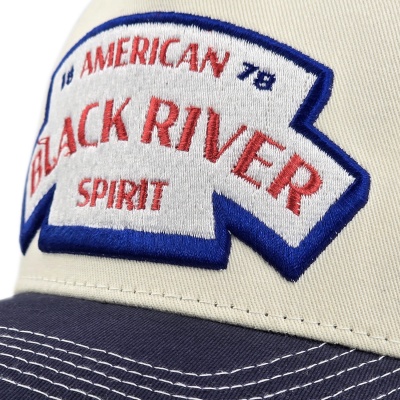 Kappe - Black River Nashville Cotton Snapback (cremefarben/Marineblau)