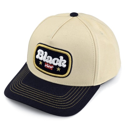 Kappe - Black River Reno Cotton Snapback (creme/marineblau)