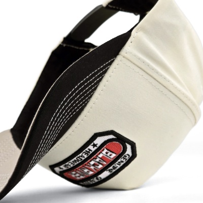 Kappe - Black River Richmond Cotton Snapback (Offwhite/Schwarz)