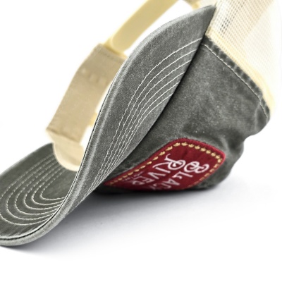 Kappe - Black River Spokane Washed Trucker (Olivgrün/creme)