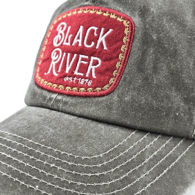 Kappe - Black River Spokane Washed Trucker (Olivgrün/creme)