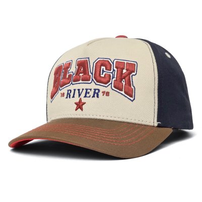 Kappe - Black River Texas Trucker (cremefarben/marineblau/braun)