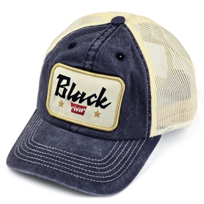 Kappe - Black River Toledo Washed Trucker (marineblau/creme)