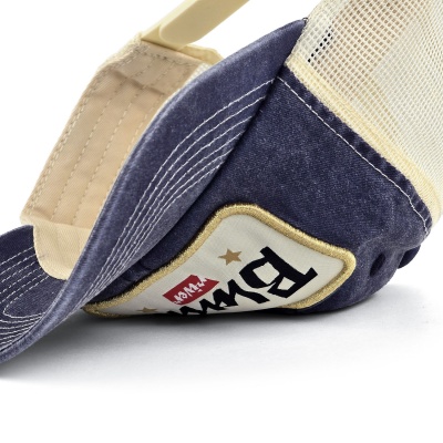 Kappe - Black River Toledo Washed Trucker (marineblau/creme)