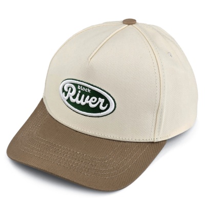 Kappe - Black River Waco Cotton Snapback (cremefarben/khaki)