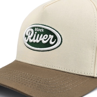 Kappe - Black River Waco Cotton Snapback (cremefarben/khaki)