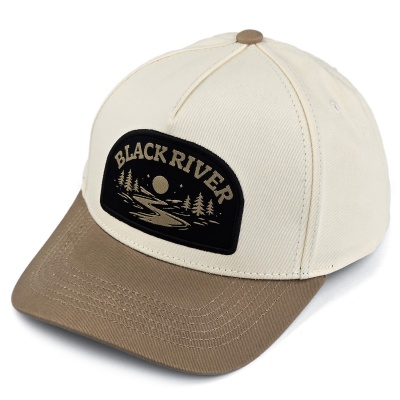 Kappe - Black River Wichita Cotton Snapback (cremefarben/khaki)