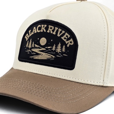 Kappe - Black River Wichita Cotton Snapback (cremefarben/khaki)