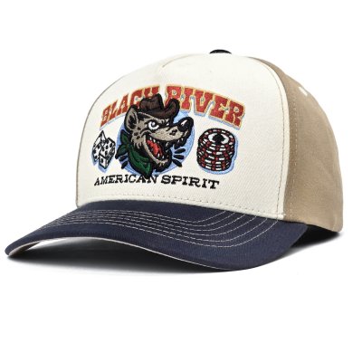Kappe - Black River Gambler Trucker (cremeweiß/beige/marineblau)