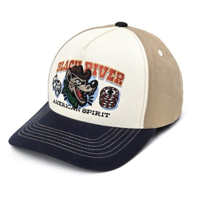 Kappe - Black River Gambler Trucker (cremeweiß/beige/marineblau)