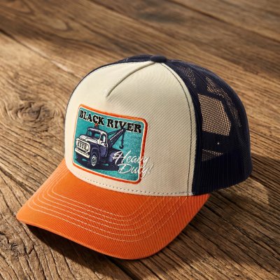 Kappe - Black River Tow Trucker (cremefarben/blau/orange)