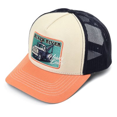 Kappe - Black River Tow Trucker (cremefarben/blau/orange)