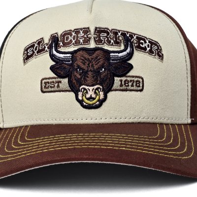 Kappe - Black River Cow Trucker (cremefarben/braun)