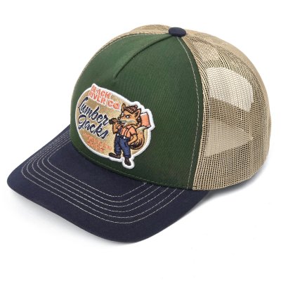 Kappe - Black River Fox Trucker (grün/beige/blau)