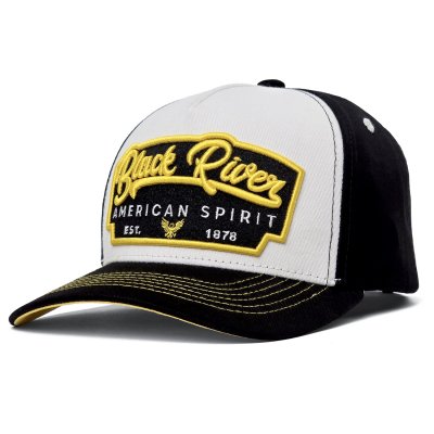 Kappe - Black River Black Yellow Trucker (schwarz/weiß/gelb)