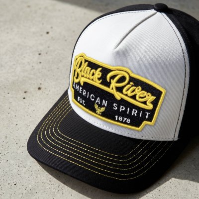 Kappe - Black River Black Yellow Trucker (schwarz/weiß/gelb)