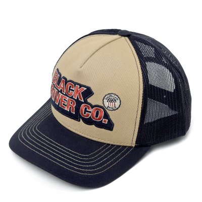 Kappe - Black River Heritage Trucker (beige/marineblau)