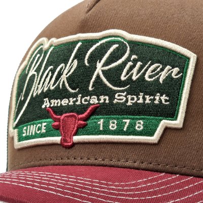 Kappe - Black River Outlaw Trucker (braun/grün/rot)
