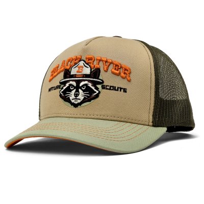 Kappe - Black River Racoon Trucker (Beige/Grün)