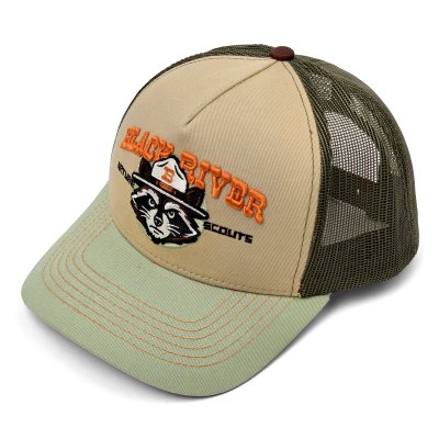 Kappe - Black River Racoon Trucker (Beige/Grün)