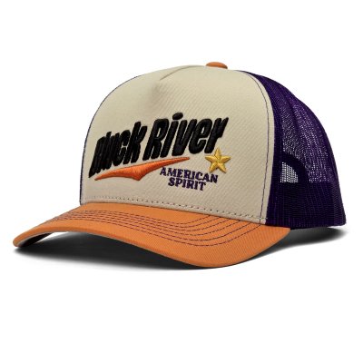 Kappe - Black River Spirit Trucker (creme/lila/orange)