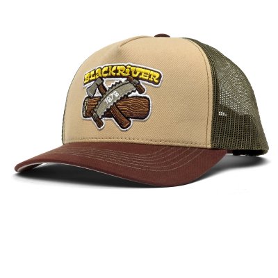 Kappe - Black River Woodworker Trucker (beige/grün/braun)