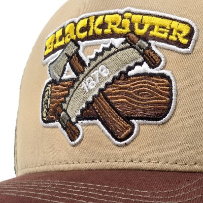 Kappe - Black River Woodworker Trucker (beige/grün/braun)