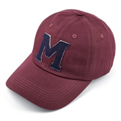 Kappe - Gårda Letter Cap 'M' (bordeaux/blau)