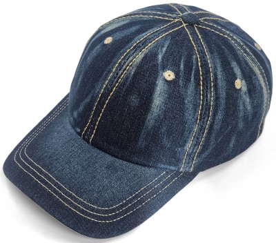 Kappe - Gårda Distressed Denim Baseball Cap (dunkelblau)