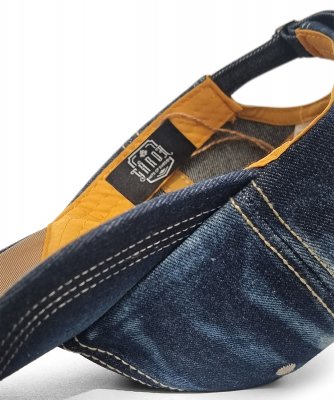 Kappe - Gårda Distressed Denim Baseball Cap (dunkelblau)