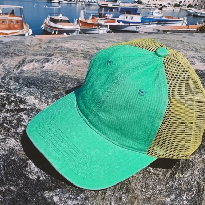 Caps - Gårda Finley Washed Trucker (grün/gelb)