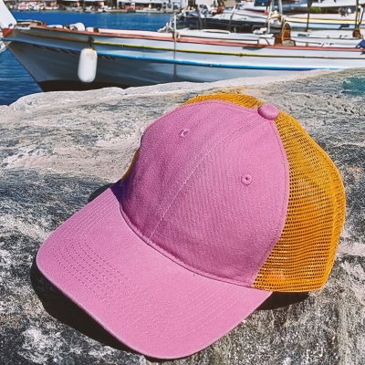 Caps - Gårda Finley Washed Trucker (rosa/orange)