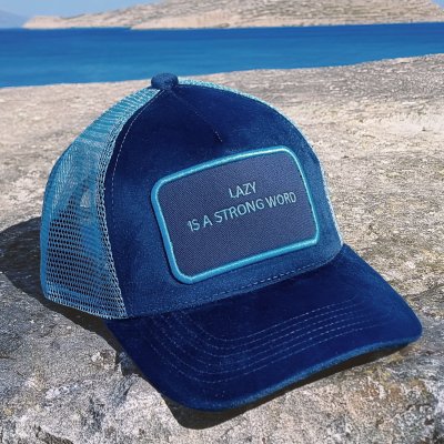 Kappe - Gårda Velvet Trucker Lazy (blau)