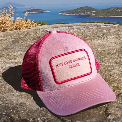 Kappe - Gårda Velvet Trucker Mondays (rosa)
