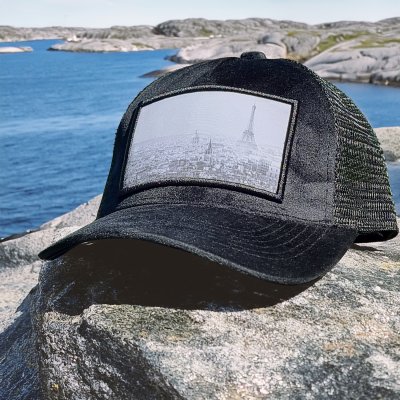 Caps - Gårda Velvet Trucker Paris (schwarz)