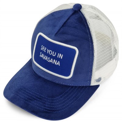 Kappe - Gårda Velvet Trucker Savasana (blau)