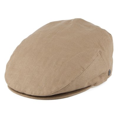 Schiebermütze / Schirmmütze - Jaxon Hats Linen Flat Cap (camel)