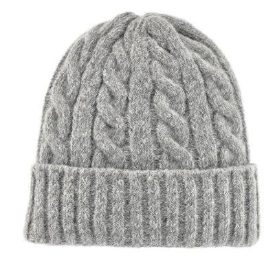 Mützen - Gårda Bad Gastein Cable Knit Wool Mix Beanie (grau)
